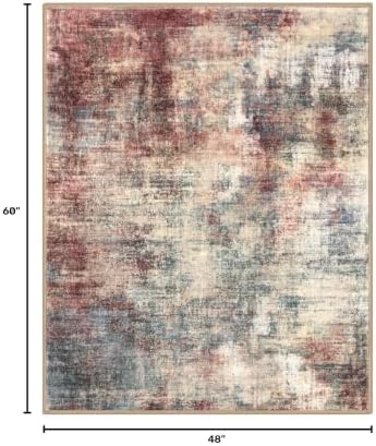 IOHOUZE Abstract Area Rug 4x5 Ft Washable Rugs - Image 2