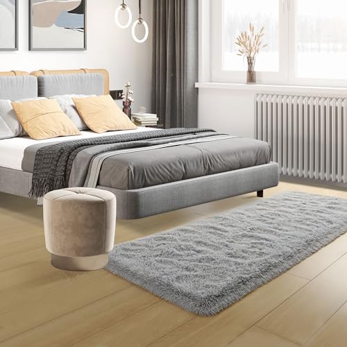 Tepook Grey Soft Runner Rugs for Bedroom 2x6 ft - Image 5