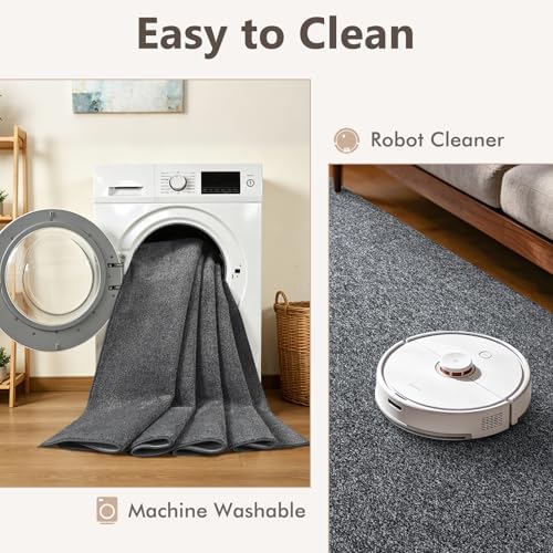 2x6 Black/White Runner Rug Washable Non-Slip - Image 6