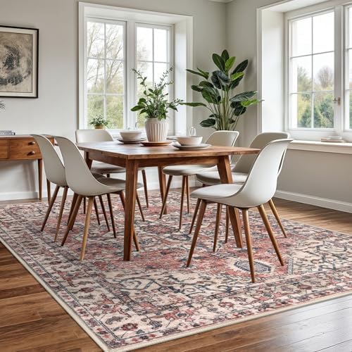 KOZYFLY Boho Area Rug 6x9 Ft Thin Washable Rugs - Image 3