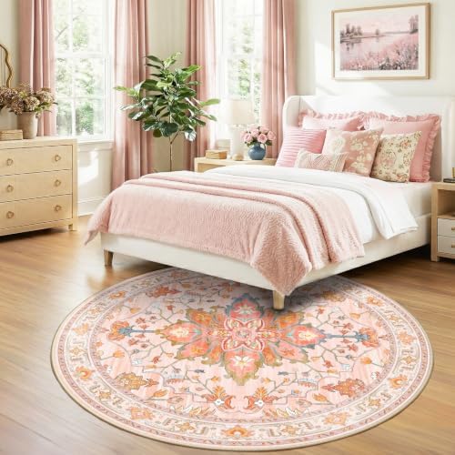 RELEANY Washable Area Rug, Round 7ft - Image 2
