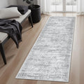 Soalmost Runner Rug 2x5 Washable Non-Slip Kitchen Entry Runners Grey by Soalmost