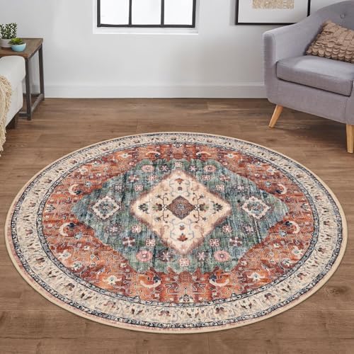 KOZYFLY Boho Round Rug 5 Ft Rugs by KOZYFLY