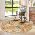 Lahome Moroccan Round Area Rugs, Washable Small Round Rug 3ft Non-Slip by Lahome