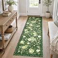 JOLLYVOGUE Floral Runner Rug 2x6, Washable Rug by JOLLYVOGUE