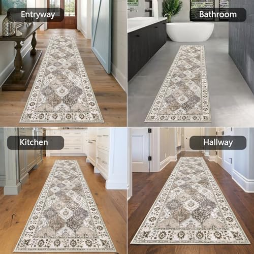 HEBE Hallway Runner Rug 2'x8', Washable Non Slip Kitchen Rug Runner - Image 5