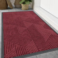 Smiry Front Door Mat Outside Entrance, Low Profile Rubber Doormat by Smiry