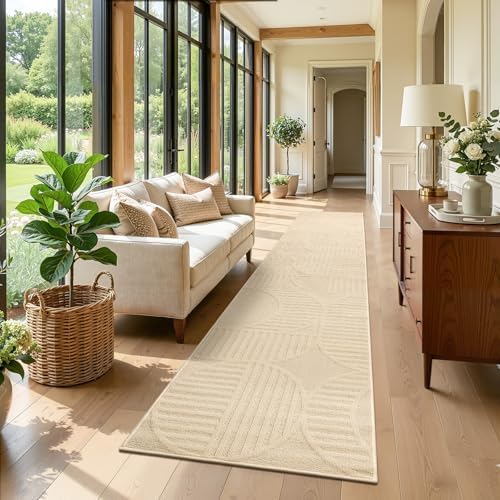 Findosom Hallway Runner Rug 2x8, Geometric High-Low Textured Runner - Image 6