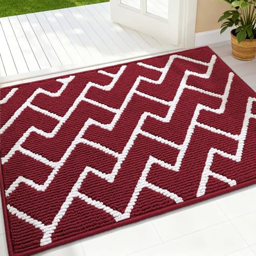 OLANLY Front Door Mat 36x24, Low-Profile Easy Clean Doormat by OLANLY