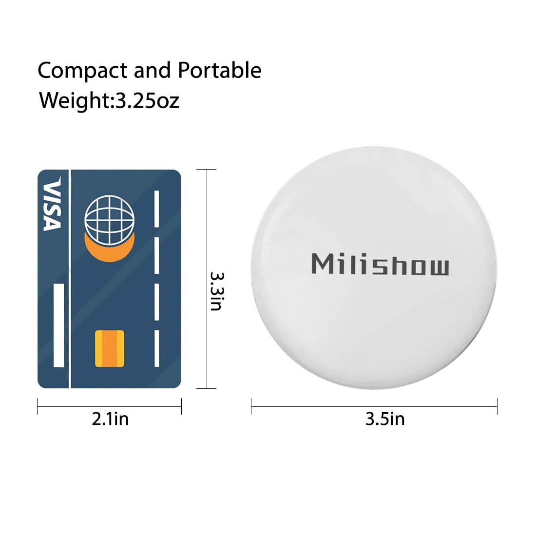 Compact Mirror with LED Light,1x/10x Magnifying Rechargeable Mirror,3.5in, Dimmable Travel Mirror for Purse,Pocket,Handheld 2-Sided Makeup Mirror