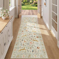 DUKINO 3x8 Runner Rug, Animal Washable Runner Rug by DUKINO