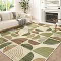 MUJOO Washable Rug 8x10, Large Area Rugs Non Slip Modern Abstract by MUJOO