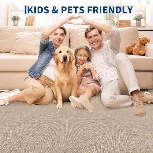 Garvee Large Washable Rug 9x12 Modern Solid Rugs - Image 5