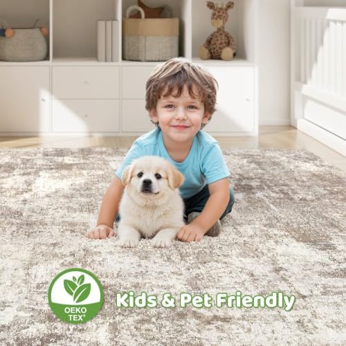 LOONGRUG 8x10 Area Rugs Washable Large Neutral Modern Living Room Rug - Image 7