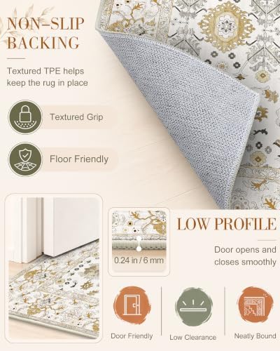 OLANLY 2x8 Washable Runner Rug, Soft Non Slip Carpet - Image 7