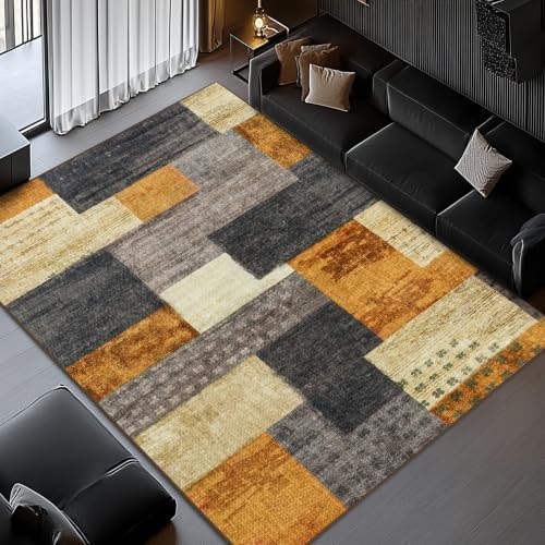 Modern Geometric Patchwork Indoor Area Rug - Image 2