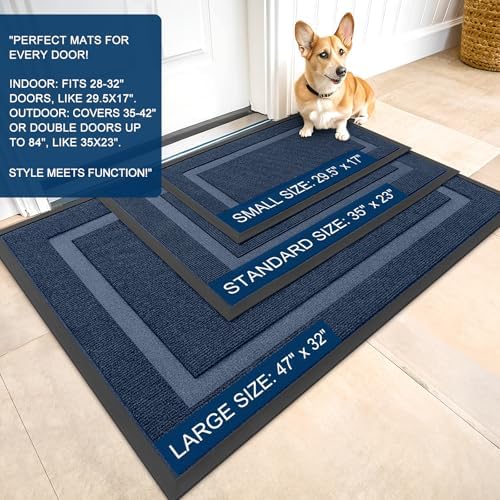 OLANLY Front Door Mat Outside 71x47, All-Season Heavy-Duty Rubber Doormat - Image 2
