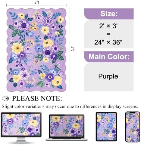 DUKINO 2x3 Rugs for Entryway, Floral Door Mat Washable Kitchen Rugs - Image 2