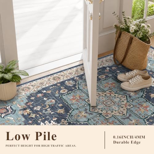 Vintage Area Rug 5x8: Machine Washable Area Rug - Image 4