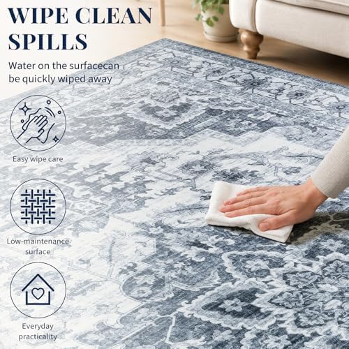 UKISS Washable Rugs 5'x7' Area Rugs - Image 4