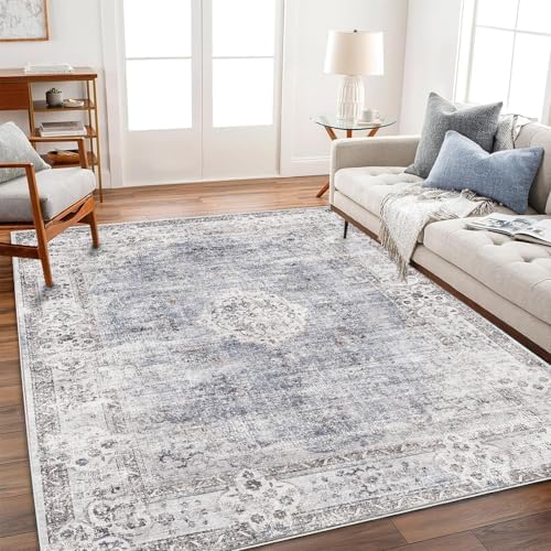 CHAMPLANT Area Rug 6'x9' Washable Vintage Traditional Floor Cover Thin Retro by CHAMPLANT