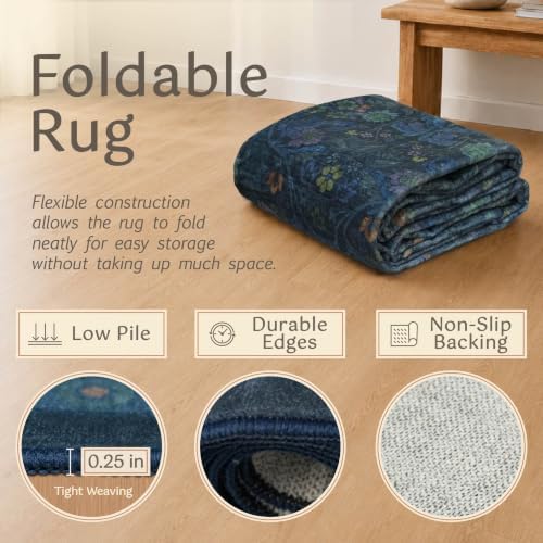 Navy Blue 8x10 Large Rugs for Living Room, Machine Washable Soft Dark Blue Area - Image 5