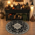 RELEANY Washable Area Rug, Round 6ft by RELEANY