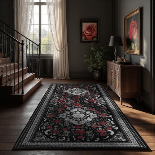 Nayoroom Dark Academia Gothic Runner Rug, Easy Clean Non-Slip, 2 x 6 ft by Nayoroom