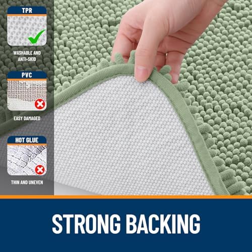 OLANLY Large Bathroom Rugs 44x32, Extra Soft Absorbent Chenille Bath Rugs - Image 6
