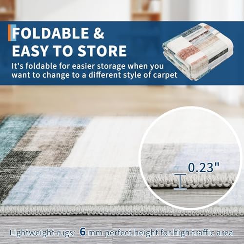 Garvee Geometric Washable Runner Rug 2x10 Entryway Rug Non Slip Kitchen Rugs - Image 7