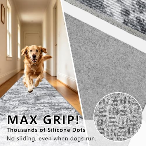 Long Hallway Runner Rug 2.6x16ft Textured Non Slip - Image 5