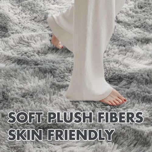 7x10 Ft Extra Large Shag Rugs for Living Room, Tie Dyed Ultra Soft Fluffy Furry - Image 6