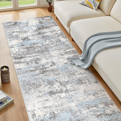 3x8 Runner Rug, Abstract Washable Hallway Rugs by JessibouAreaRug