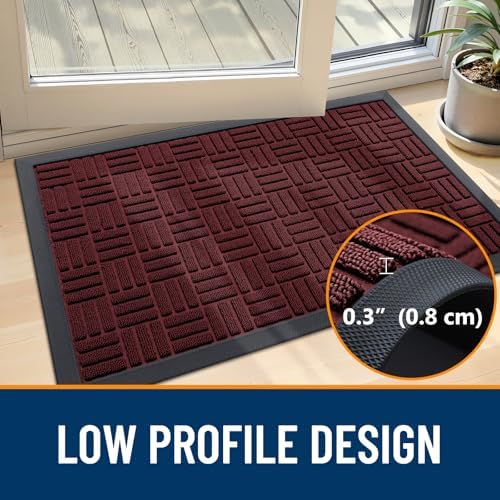 OLANLY Front Door Mat Outside Entrance 33x21, Heavy-Duty Rubber Doormat - Image 5