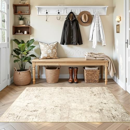 Toneed 3x5 Washable Non Slip Abstract Area Rugs - Image 3