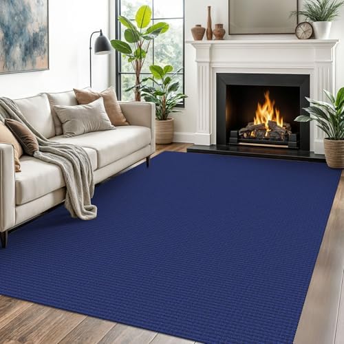 EARTHALL Woven Area Rugs 5x7 Ft Washable Living Room Rugs Non Slip Rubber by EARTHALL