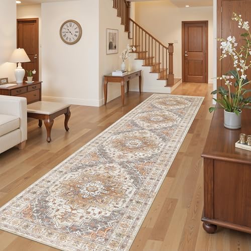 befbee 2'6"x12' Runner Rug for Hallway Washable Non Slip Kitchen Rug by Befbee