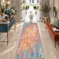 RELEANY Washable Runner 2'x6' Abstract Area Rug by RELEANY