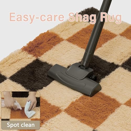PureCozy Soft Shag Rug 5x7 for Living Room High Pile Non-Slip Fluffy Carpet - Image 6