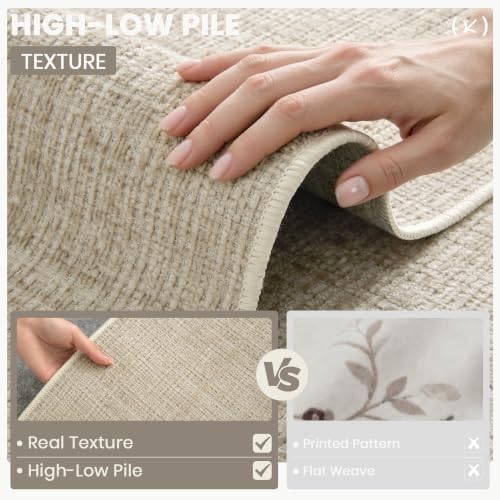 2x10 Runner Rug Non Slip, High-Low Pile Runners - Image 6