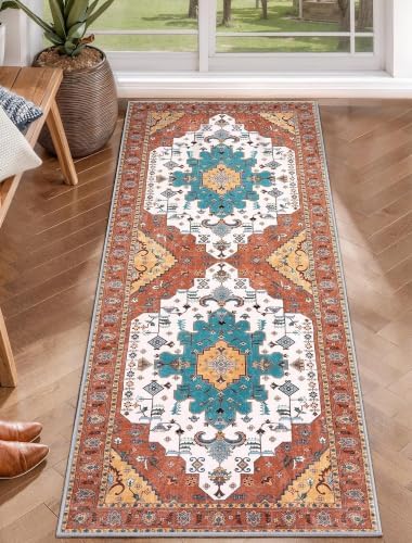 SERISSA 2x5 Washable Non Slip Boho Runner Rug by SERISSAHomeDecorCollection