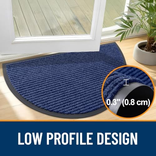 OLANLY Half Circle Front Door Mat 29.5x17, Waterproof Heavy-Duty Doormat - Image 5