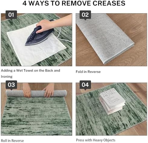 Lansny Modern Abstract Washable 2x5 Runner Rug Non Slip Kitchen Rugs - Image 6