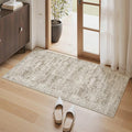 Soalmost 2x4 Washable Rugs for Kitchen, Small Area Rug Brown by Soalmost