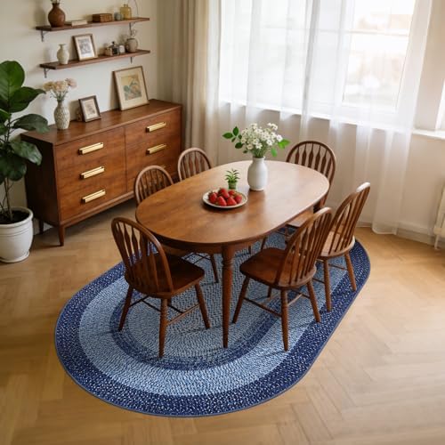 RUGSREAL Modern 3x5 Oval Rug Washable Rug - Image 3