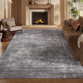 6x9 Light Grey Washable Area Rug by Unknown