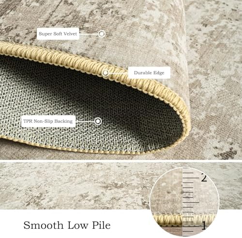 Toneed 3x5 Washable Non Slip Abstract Area Rugs - Image 6