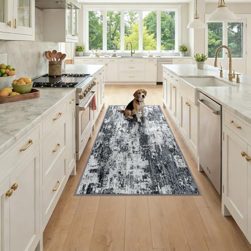 RELEANY Washable Runner 3'x6' Abstract Area Rug by RELEANY