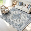 YARNSCAPE 5' x 7' Machine Washable Area Rug, Non-Slip Low-Pile Carpet by YARNSCAPE