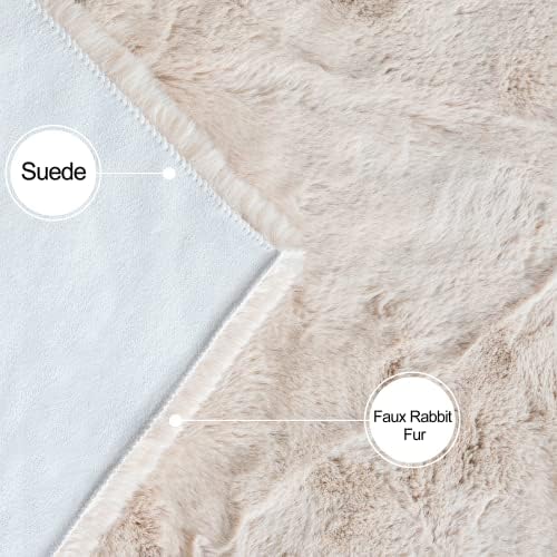 ORINOVA Light Brown Beige Plush Shag Area Rugs 8x10 Rugs - Image 5